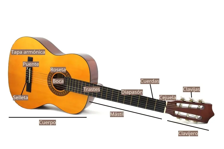 partes guitarra clásica o española