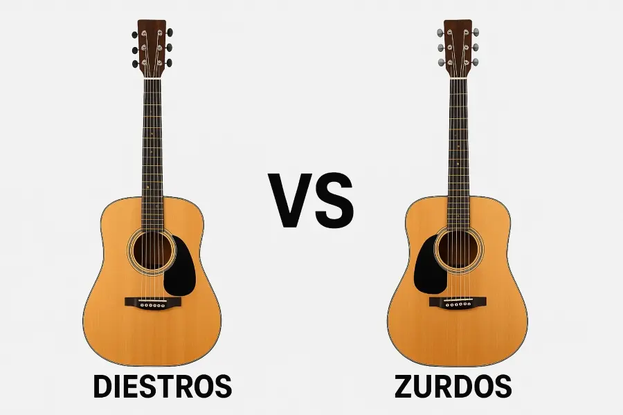 guitarra acústica diestros vs guitarra acústica zurdos